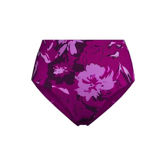 Land's End cheeky high waisted bikini bottoms crimson rose abstract floral Var - Picture 1 of 9